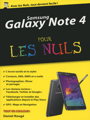 cover image of Samsung Galaxy Note 4 pour les Nuls version poche